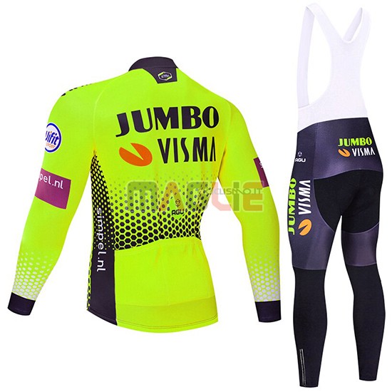 Maglia Jumbo Visma Manica Lunga 2019 Verde Nero